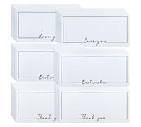 WYAN 60 tarjetas de mensaje de 20,4 x 9,4 cm, notas de regalo, tarjetas de agradecimiento, inserciones de negocios en blanco, perfectas para mensajes de graffiti y proyectos creativos (compatible con
