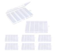 WYAN 8 Piezas Mini Organizador de Plástico Transparente,Cajas Plastico PequeñAs,Mini Caja Plastico Almacenaje,Cajas Rectangular Transparente para Guardar Accesorios y Objetos Pequeños (14*9.5*1.2cm)