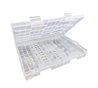 WYAN Caja de Almacenamiento-1 Piezas organizador de pilas, Caja Batería Plástico, Apto para guardar pilas AA/AAA/C/D/9V(Pilas no incluidas)
