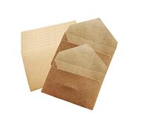 WYAN Paquete de 40 mini sobres kraft,para Tarjeta de regalo,Tarjetas de felicitación,Invitación, Sobres con solapa clásica(10,5 x 7 cm)
