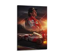WYATAO Ayrton Senna - Póster de The Greatest Racer para habitación, impresión estética, lienzo moderno para decoración de dormitorio, 40 x 60 cm