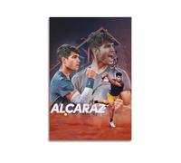 WYATAO Carlos Alcaraz - Póster de alta definición con diseño de estrella de tenis y atleta, pintura para colgar en la pared, decoración de dormitorio familiar, 60 x 90 cm