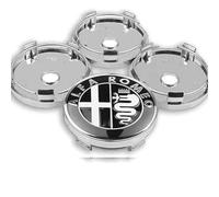 WYBFC 4 Piezas Tapas para Llantas para Alfa Romeo 60mm, Tapacubos Tapas con Logotipo Coche Accesorios Decorativos,Normal-D