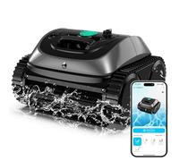 WYBOT C1 Robot Piscina 150min Batería, 150m² Suelo Paredes Línea de Agua | 4-en-1 Robot Limpiafondos Piscina sin Cable, 5 Modos, Navegación & App,Gris