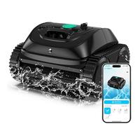 WYBOT C1 Robot Piscina 150min Batería, 150m² Suelo Paredes Línea de Agua | 4-en-1 Robot Limpiafondos Piscina sin Cable, 5 Modos, Navegación & App,Negro