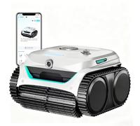 WYBOT C2 Vision Robot Piscina con Cámara IA y Batería 180min, 200m² | Robot Limpiafondos Piscina sin Cable,Doble Filtración,8 Modos,Suelo/Paredes/Linea de Agua,(NuevoModelo)Blanco