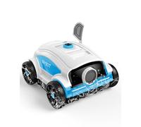WYBOT Osprey 300II Robot Limpiafondos Piscina Automatico con Batería, Sin Cable, Aspirador Piscina para Piscinas Desmontables 100 m², Motores Dobles, Boquilla Ajustable, 120 Min (Blanco Azul)