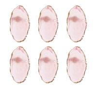 WYBZDA Anillo 3/6 Unidades Resina Paleta De Arte De Uñas Ajustable Portátil Paleta De Esmalte De Uñas Para Bricolaje Flores En Flor Nail Art Palette Para Profesionales(Pink - 6 pcs)