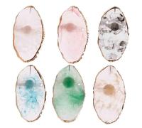 WYBZDA Anillo 3/6 Unidades Resina Paleta De Arte De Uñas Ajustable Portátil Paleta De Esmalte De Uñas Para Bricolaje Flores En Flor Nail Art Palette Para Profesionales(6 pcs)