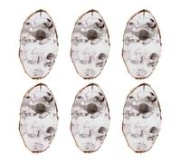 WYBZDA Anillo 3/6 Unidades Resina Paleta De Arte De Uñas Ajustable Portátil Paleta De Esmalte De Uñas Para Bricolaje Flores En Flor Nail Art Palette Para Profesionales(Grey - 6 pcs)