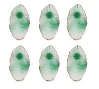 WYBZDA Anillo 3/6 Unidades Resina Paleta De Arte De Uñas Ajustable Portátil Paleta De Esmalte De Uñas Para Bricolaje Flores En Flor Nail Art Palette Para Profesionales(Green - 6 pcs)