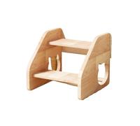 WYBZDA Madera Maciza Escalones para Perro para Gatos Soportan 75 Kg Escalera para Perros para Camas Cachorros Lesionadas Otomana Rampa para Perros con Barandillas(34.5 * 32.5 * 30 cm)
