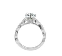 Wycian Anillo Boda Mujer Anillo Piedra Mujer Plata Oro Blanco De 9 Quilates Moissanita Hoja Y Redondo con Moissanita De 1 CT Tamaño 6,75 Actualización 3.0 Para Hermana Graduación Joyas