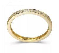 Wycian Anillo Brillantes Mujer Anillo Oro 9 Kilates Mujer con Diamante de 0,4 CT Talla 25 Sólido No Chapado Popular para Señoras Graduación Joyas