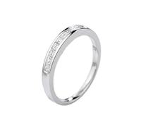 Wycian Anillo Compromiso Diamante Anillos Boda Plata Oro Blanco de 14 Quilates con Diamante de 0,35 CT Talla 6,75 Sólido No Chapado Moderno para Señoras Graduación Joyas