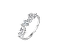 Wycian Anillo Compromiso, Joyas de Mujer Plata Anillos Circonia Cúbica Cobre Tamaño 15 4mm Ovalado Y Pera con Circonita Cúbica Blanca para Hermana
