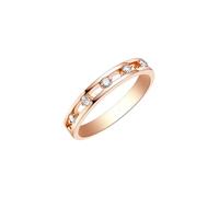 Wycian Anillo Compromiso Vintage Anillo de Compromiso Mujer Diamante Oro Rosa de 18 Quilates con Diamante de 0,1 CT Talla 6,75 Sólido No Chapado Popular para Lesbian Graduación Joyas