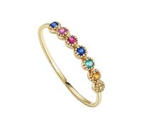Wycian Anillo Compromiso Zafiro Anillos de Promesa Mujer Oro 14K Zafiro con Piedras Preciosas de Colores Talla 25 Sólido No Chapado Actualización 3.0 para Lesbian Graduación Joyas