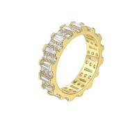 Wycian Anillo con Piedra Moissanita Anillo De Boda Mujer Oro 18K Rectángulo Tamaño 22 Moda Para Hermana Día De San Valentín Joyas