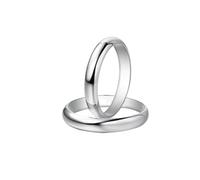 Wycian Anillo de Boda Hombre Anillos Plateado Oro Blanco de 14 Quilates Polaco Talla 26 Sólido No Chapado Moderno para Señoras Acción de Gracias Joyas