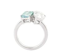 Wycian Anillo De Boda Mujer Anillo De Compromiso Mujer Plata Oro Blanco De 18 Quilates Moissanita Rectángulo Y Gota De Agua con Moissanita Tamaño 15 Popular Para Esposa Día De San Valentín Joyas