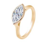 Wycian Anillo De Compromiso Mujer De Oro Anillo De Compromiso Mujer Oro 9K Moissanita Marquesa con Moissanita Tamaño 6,75 Moda Para Tía Graduación Joyas