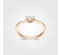 Wycian Anillo de Compromiso Mujer Diamante Anillo de Compromiso Mujer Oro 9 Quilates con Diamante de 0,4 CT Talla 25 Sólido No Chapado de Primera Calidad para Lesbian Graduación Joyas