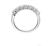 Wycian Anillo de Compromiso Mujer Diamante Anillo Oro Blanco Mujer 18 Kilates Plata con Diamante de 0,3 CT Talla 25 Sólido No Chapado Actualización 3.0 para Hermana Graduación Joyas