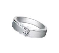Wycian Anillo de Compromiso Mujer Diamante Anillos de Plata Mujer Oro Blanco de 14 Quilates con Diamante de 0,25 CT Talla 27 Sólido No Chapado Actualización 3.0 para Hermana Graduación Joyas