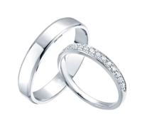 Wycian Anillo de Compromiso Mujer Diamante Anillos Plata Mujer PT950 con Diamante de 0,2 CT Talla 6,75 Sólido No Chapado Actualización 3.0 para Tía Graduación Joyas