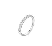 Wycian Anillo de compromiso para mujer, anillo de compromiso de plata 925, 2 mm, circonitas, banda triangular con circonita, talla 49 (15,6) para mujer, año nuevo, 20, Plata de ley, Zirconia cúbica