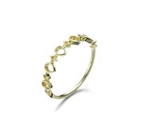 Wycian - Anillo de compromiso para mujer Moissanite para mujer, anillo moderno, cojín de boda, anillos de mujer, 46.5, Oro de 18 quilates, Sin piedras preciosas