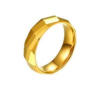 Wycian Anillo de La Promesa, Anillos Boda Tungsteno Tamaño 25 Rectangular Pulido 6mm para Lesbiana Joyas