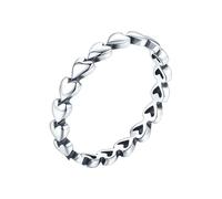 Wycian - Anillo de plata para mujer, anillo de boda de oro blanco 9K/14K Au375/Au585 para madre hermana regalo, 46.5, Oro blanco de 14 quilates, Sin piedras preciosas