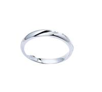 Wycian Anillo Hombre Anillo de Plata Mujer Oro Blanco de 14 Quilates Polaco Talla 25 Sólido No Chapado Moda para Señoras Día de La Madre Joyas