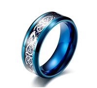 Wycian Anillo para hombre de plata, anillos de acero inoxidable para mujer, Nibelungen, San Valentín, personalizado, grabado gratis, 52 (16.6), Acero inoxidable Plata, Sin piedra preciosa
