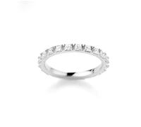 Wycian Anillo Unico Anillo Oro Blanco Mujer 18 Kilates Plata Diamante Creado en Laboratorio con Diamante de 1 CT Talla 6,75 Sólido No Chapado Actualización 3.0 para Señoras Graduación Joyas