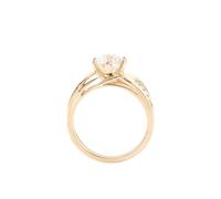 Wycian Anillos a juego de oro gay para mujer, oro de 9 quilates, moissanita, 6 dientes, redondos. con moissanita de 1 quilate, talla 50 (15,9) Popular para tía cumpleaños personalizado