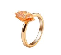 Wycian Anillos Compromiso Oro Anillos De Promesa Mujer Oro 14K Moissanita Marquesa con Moissanita De 2 CT Tamaño 6,75 Actualización 3.0 Para Tía Graduación Joyas