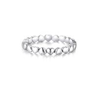 Wycian Anillos de amistad Best Friends para mujer, anillo de oro blanco de 9 K/14 K Au375/Au585, anillo para madre sencilla, regalo, 61 (19.4), Oro blanco de 9, Sin piedras preciosas