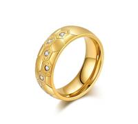 Wycian Anillos de compromiso de acero inoxidable para él, 8 mm, recuerdo de la Copa del Mundo para los fanáticos del fútbol, anillos de aniversario para mujer, talla N 1/2-Z, sin piedras preciosas, Z