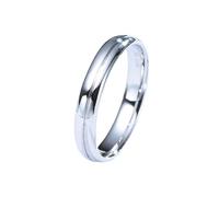 Wycian Anillos de compromiso de diamantes para hombre, oro blanco y PT950 con diamante de 0,06 quilates, tamaño O 1/2 macizo, no chapado, mejora 3.0 para joyería de boda para hermanas, L 1/2, Pt950