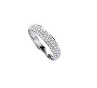 Wycian Anillos de Compromiso Diamante Anillos de Plata Mujer Oro Blanco de 9 Quilates con Diamante de 0,35 CT Talla 6,75 Sólido No Chapado Moda para Señoras Graduación Joyas