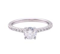 Wycian Anillos de la amistad con forma de runa y corazón brillante de oro blanco de 9 quilates, moissanita, talla redonda, color blanco, grabado para compromiso, anillos de amistad Best Friends, 62