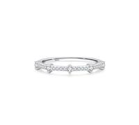 Wycian Anillos de plata para mujer, anillo de plata 925 con circonita cúbica tridimensional tamaño J 1/2, regalos para mujeres y madres, actualización 3.0, P 1/2, Plata de ley, Zirconia cúbica