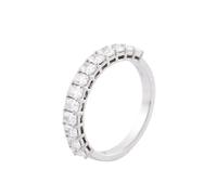 Wycian Anillos De Promesa Anillos Piedras Oro Blanco De 9 Quilates Moissanita Media Eternidad Tamaño 6,75 Actualización 3.0 Para Esposa Graduación Joyas