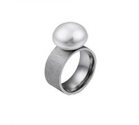 Wycian Anillos de Promesa, Anillos Plata Mujer Acero Inoxidable Tamaño 17 con Concha de Perla para Hermana Joyas