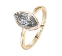 Wycian Anillos Moissanita Anillo De Oro Mujer 9K Simple Y Delicado Tamaño 6,75 Moderno Para Esposa Graduación Joyas