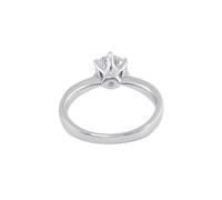 Wycian Anillos Mujer Boda Anillos Plateados Mujer Oro Blanco De 18 Quilates Moissanita Anillo Redondo De 6 Puntas con Moissanita Tamaño 6,75 Actualización 3.0 Para Señoras Graduación Joyas