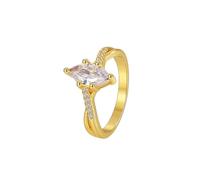 Wycian Anillos Mujer De Oro Anillo Oro Mujer 18K AU750 Moissanita Cruz Tamaño 6,75 Popular Para Hermana Cumpleaños Joyas